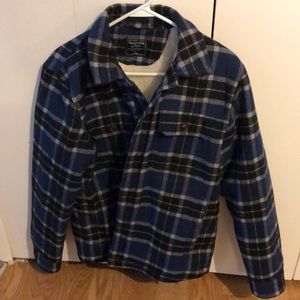 AnF mens sherpa-lined shirt jacket - MULTICOLOR